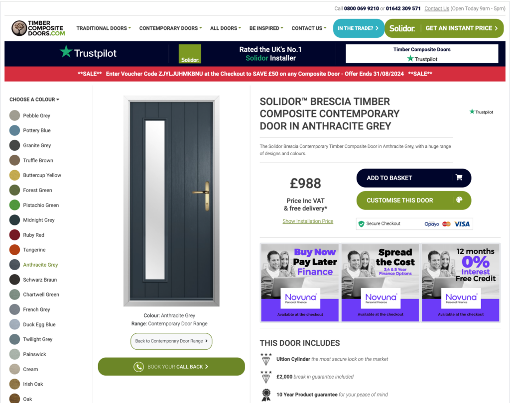 Solidor Prices for Solidor Brescia in Anthracite Grey